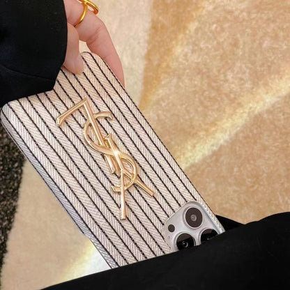 Étui en cuir imprimé crocodile