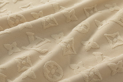 T-shirt en coton molletonné à carreaux