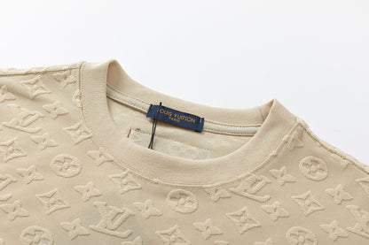 T-shirt en coton molletonné à carreaux