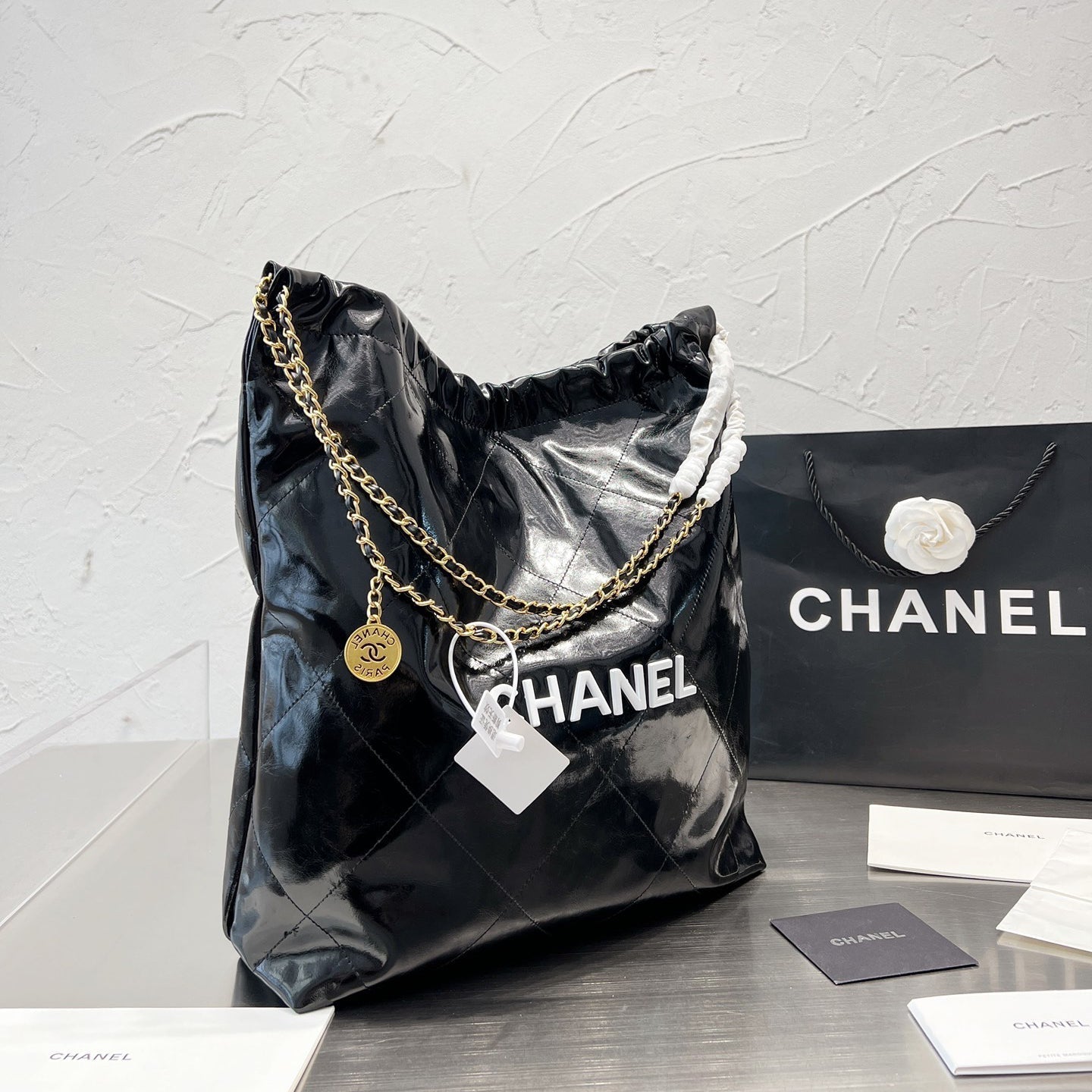 Sac shopping en cuir huilé 22s