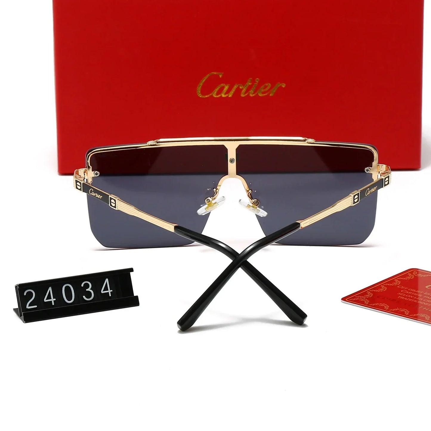 Nouvelles lunettes de soleil oversize sans monture pour hommes et femmes