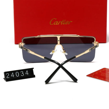 Nouvelles lunettes de soleil oversize sans monture pour hommes et femmes