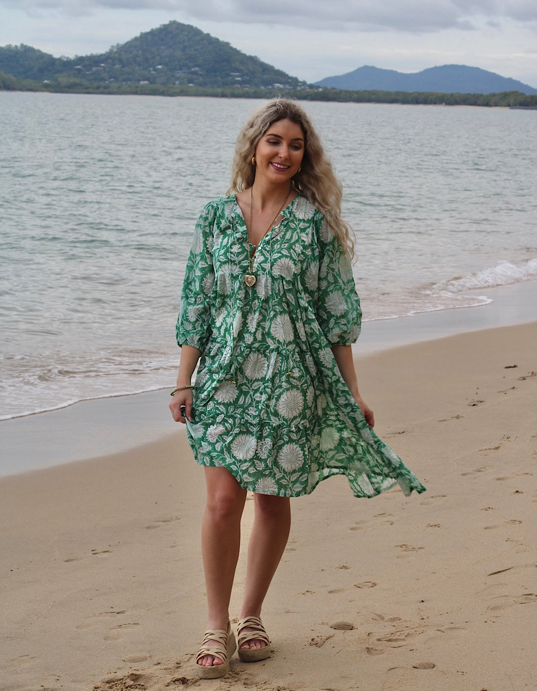 Robe Courte Émeraude Neera - Doublée