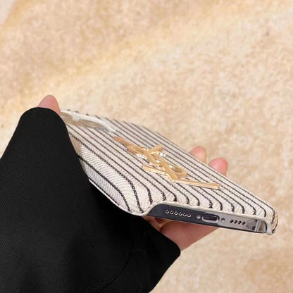 Étui en cuir imprimé crocodile