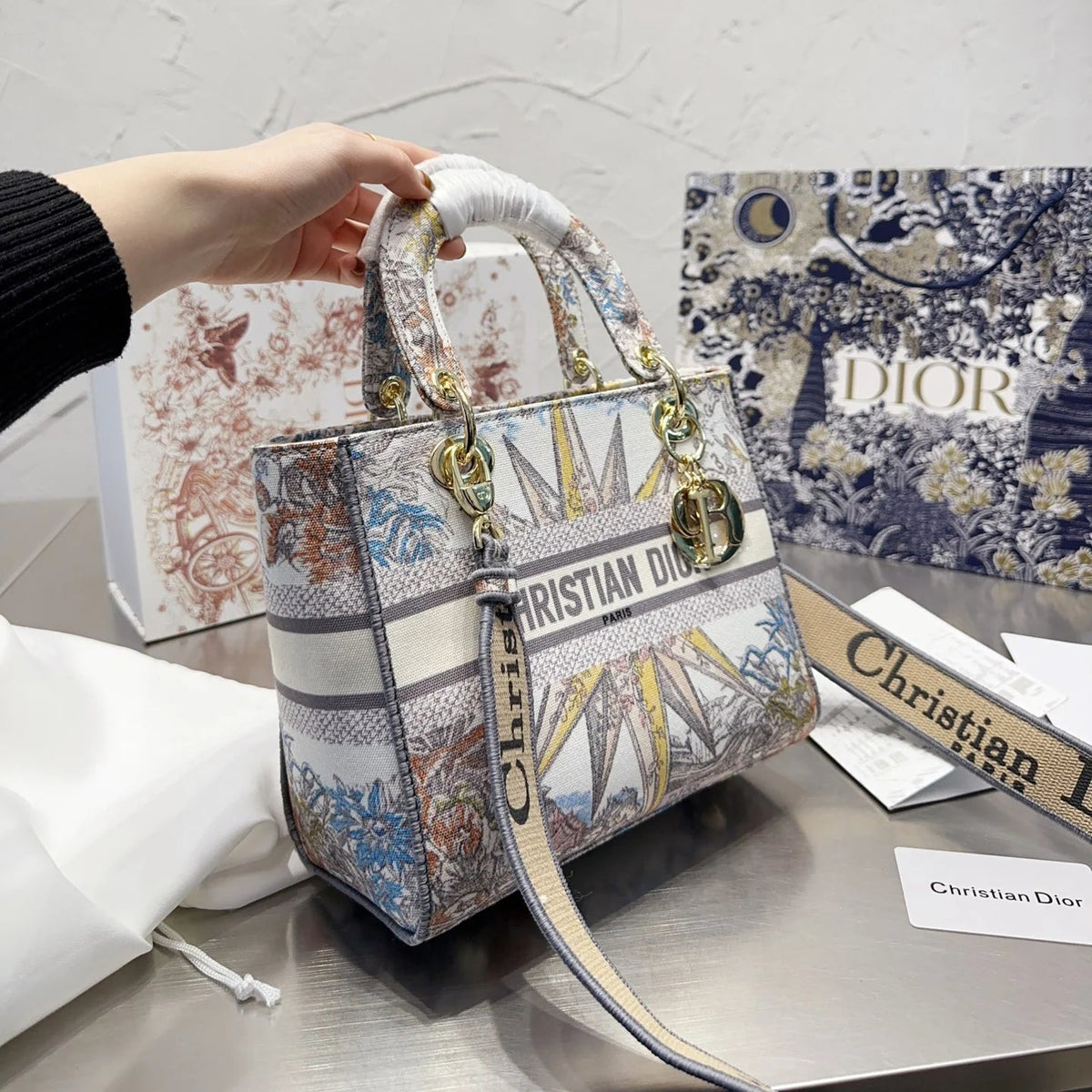 Lady D-Lite Embroidered Bag