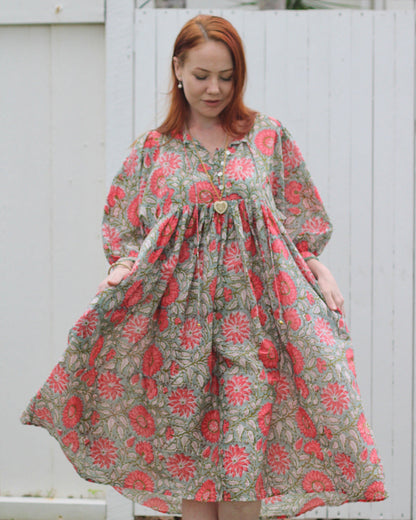 Robe courte Hawa motif Flora