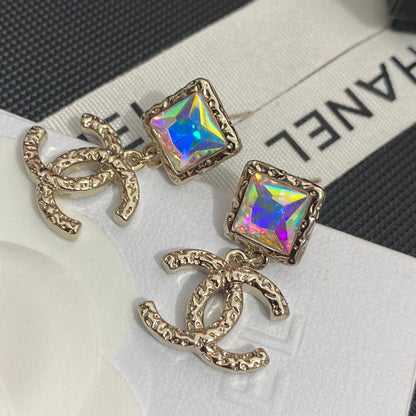 Boucles d'oreilles Diamant Laser Personnalité