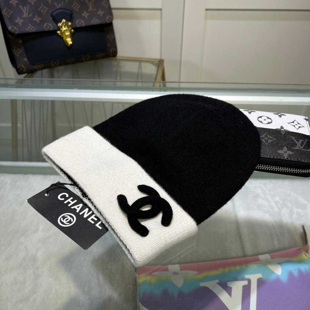 Gorro de lana de cachemira versátil para mujer