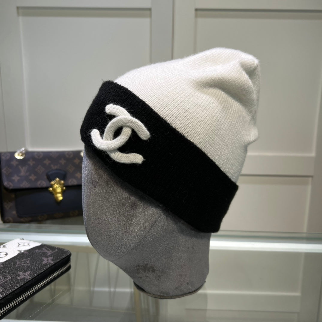 Gorro de lana de cachemira versátil para mujer