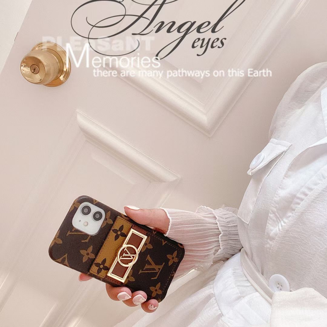 Étui à cartes en cuir Classic Gold Label