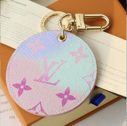 Porte-clés Monogramme Dégradé Violet