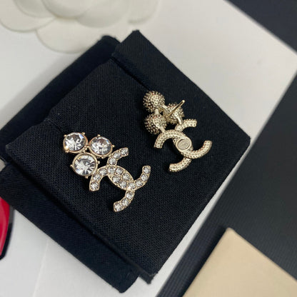 Pendientes de diamantes de cristal brillante