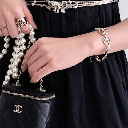 Pulsera Empalmada Doble C de Temperamento
