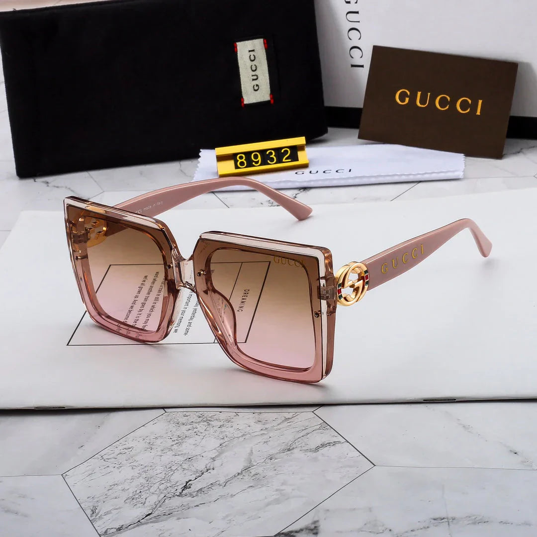 4 couleurs style coréen grandes lunettes de soleil tendance 8932