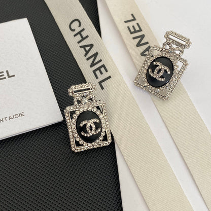 Pendientes Premium de Botella de Perfume con Diamantes
