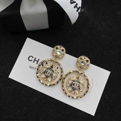 Boucles d'oreilles élément étoile baroque