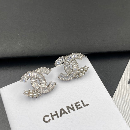 Pendientes de perlas de cristal