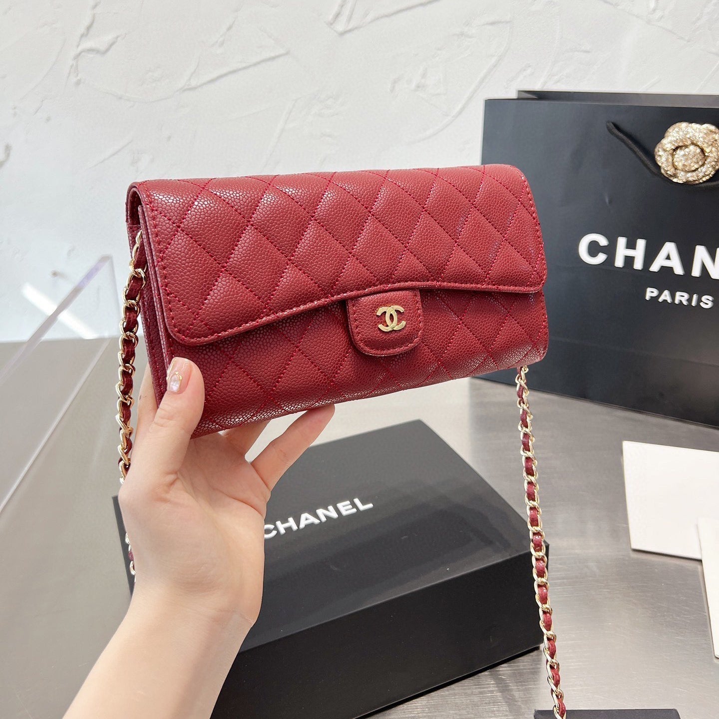 Bolso clásico de cadena pequeña