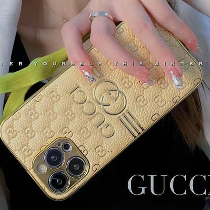 Étui en cuir bronzé électrolytique