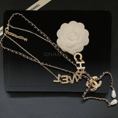 Collar doble de diamante de moda