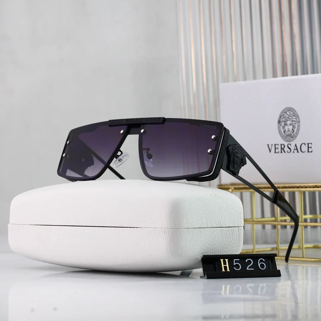 Nouvelles lunettes de soleil 526 HD avec verres grand format et design plein cadre, 7 couleurs