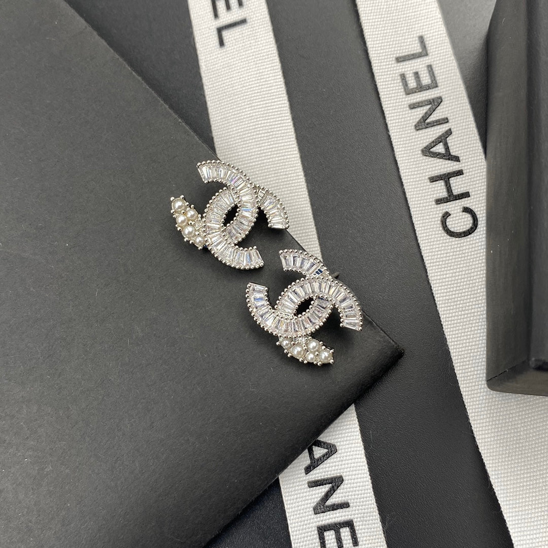 Pendientes de perlas de cristal