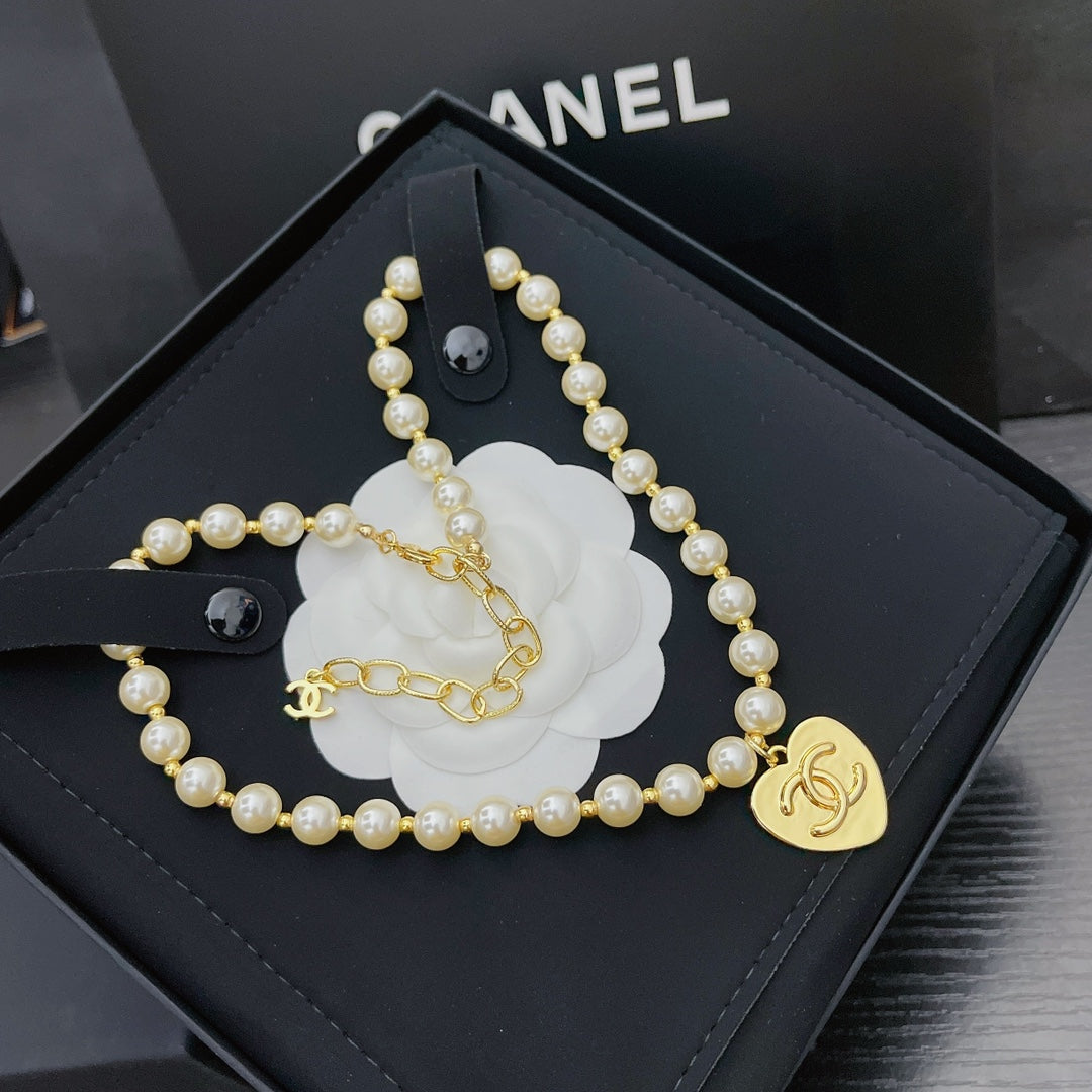 Collier Cœur et Perles