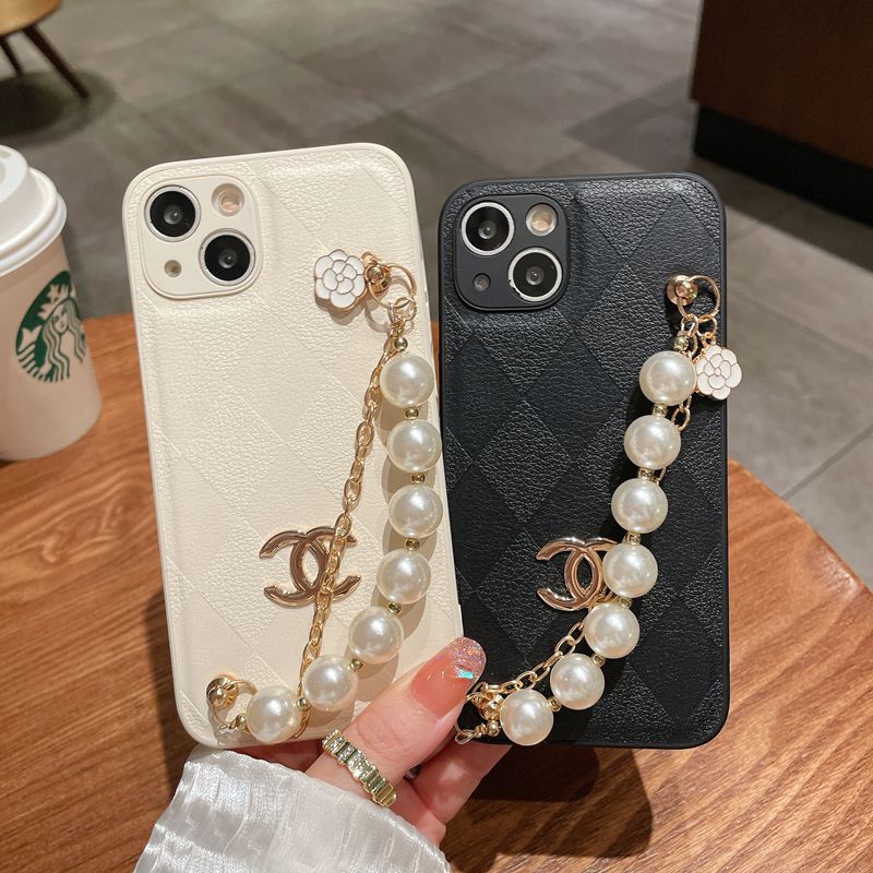 Estuche de Cuero con Pulsera de Cadena de Perlas
