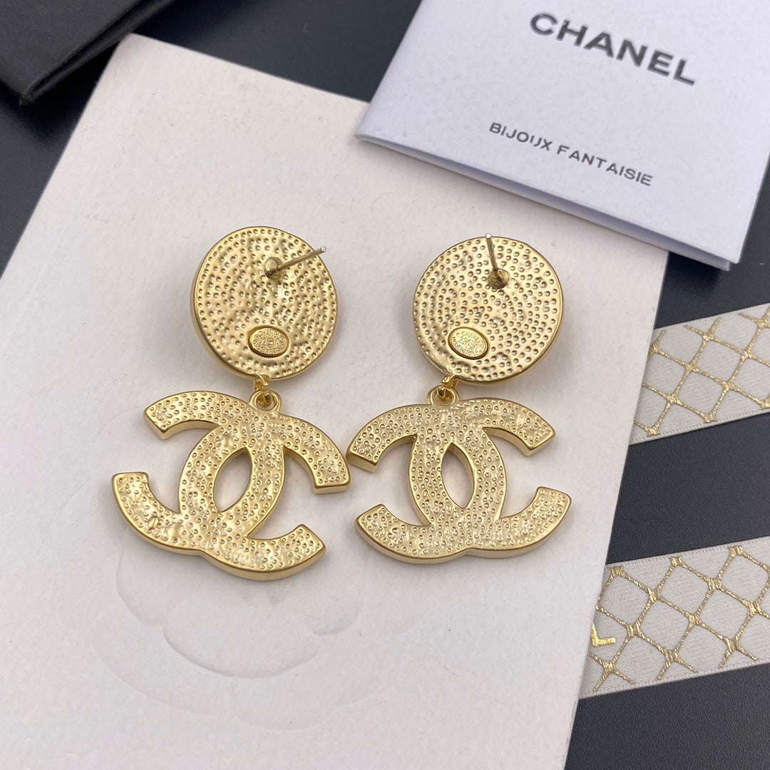 Boucles d'oreilles pendantes diamant lettre tempérament