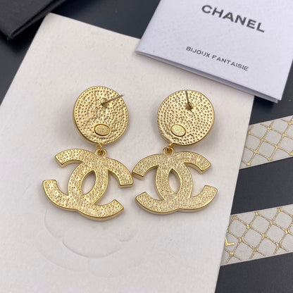 Boucles d'oreilles pendantes diamant lettre tempérament