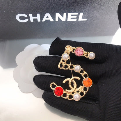 Broche Lucky 5 Diamant Perle
