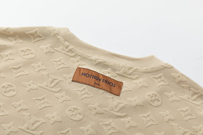 T-shirt en coton molletonné à carreaux