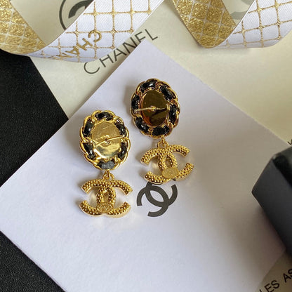 Pendientes Colgantes con Letras de Perlas y Circonitas Vintage