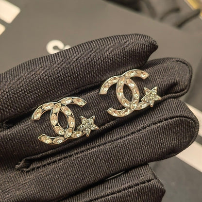 Pendientes de Estrella con Diamantes de Cristal