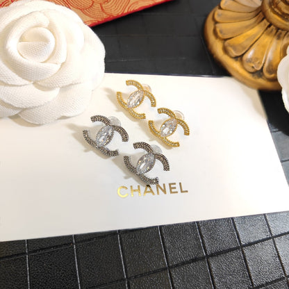 Pendientes de Cristal y Diamantes de Moda