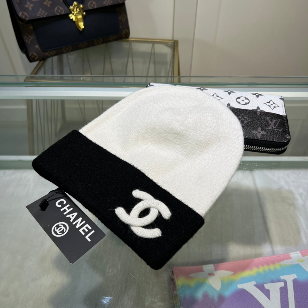 Gorro de lana de cachemira versátil para mujer