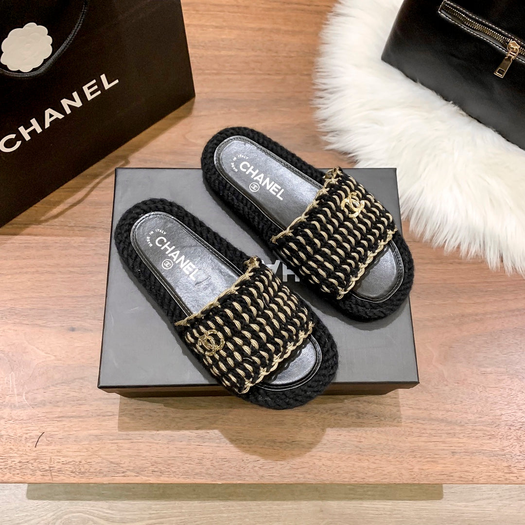 Zapatillas Planas Tejidas de Moda