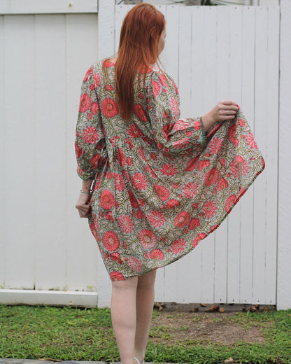Robe courte Hawa motif Flora