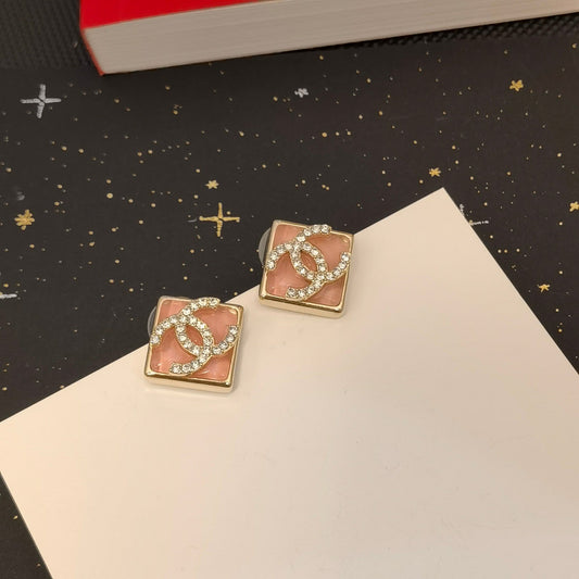 Pendientes elegantes de piedras preciosas de 3 colores