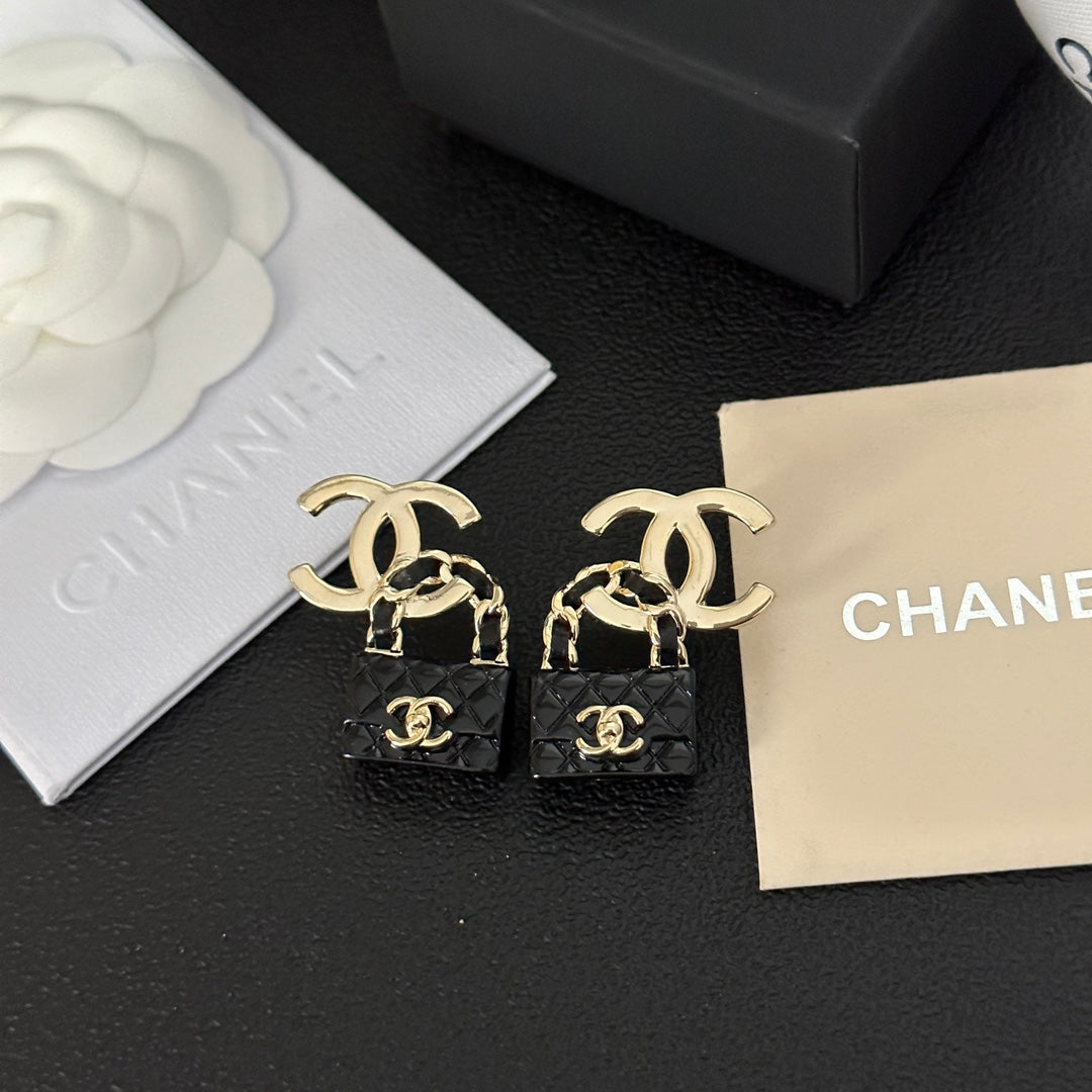 Nouvelles boucles d'oreilles pendentifs sac à main mode
