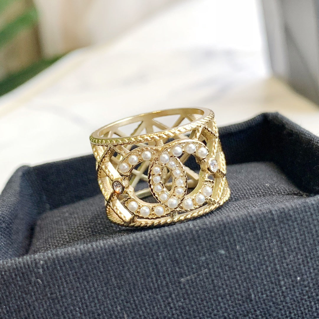 Bague Perle Grille