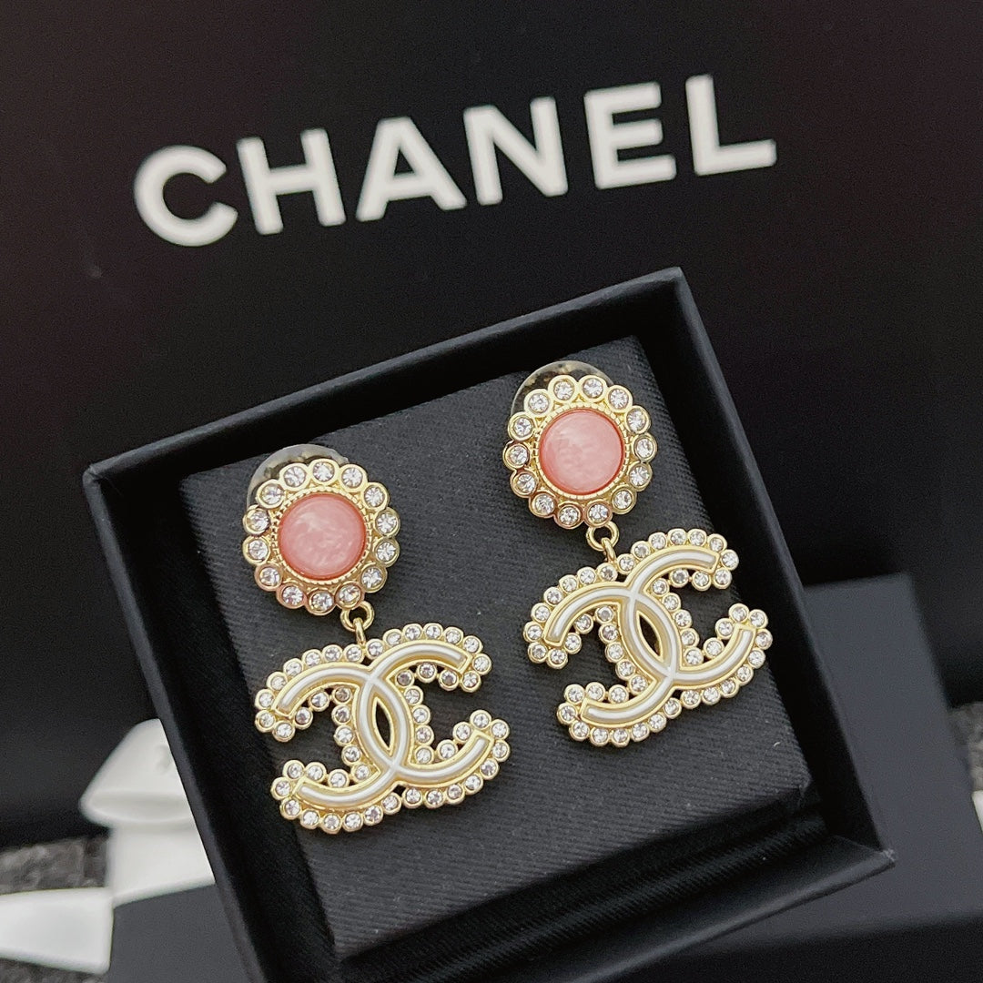 Pendientes de Diamantes y Cristales de Flores
