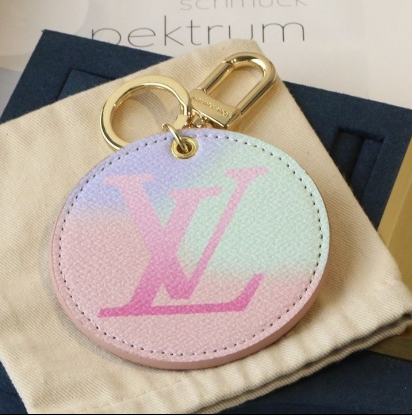 Porte-clés Monogramme Dégradé Violet