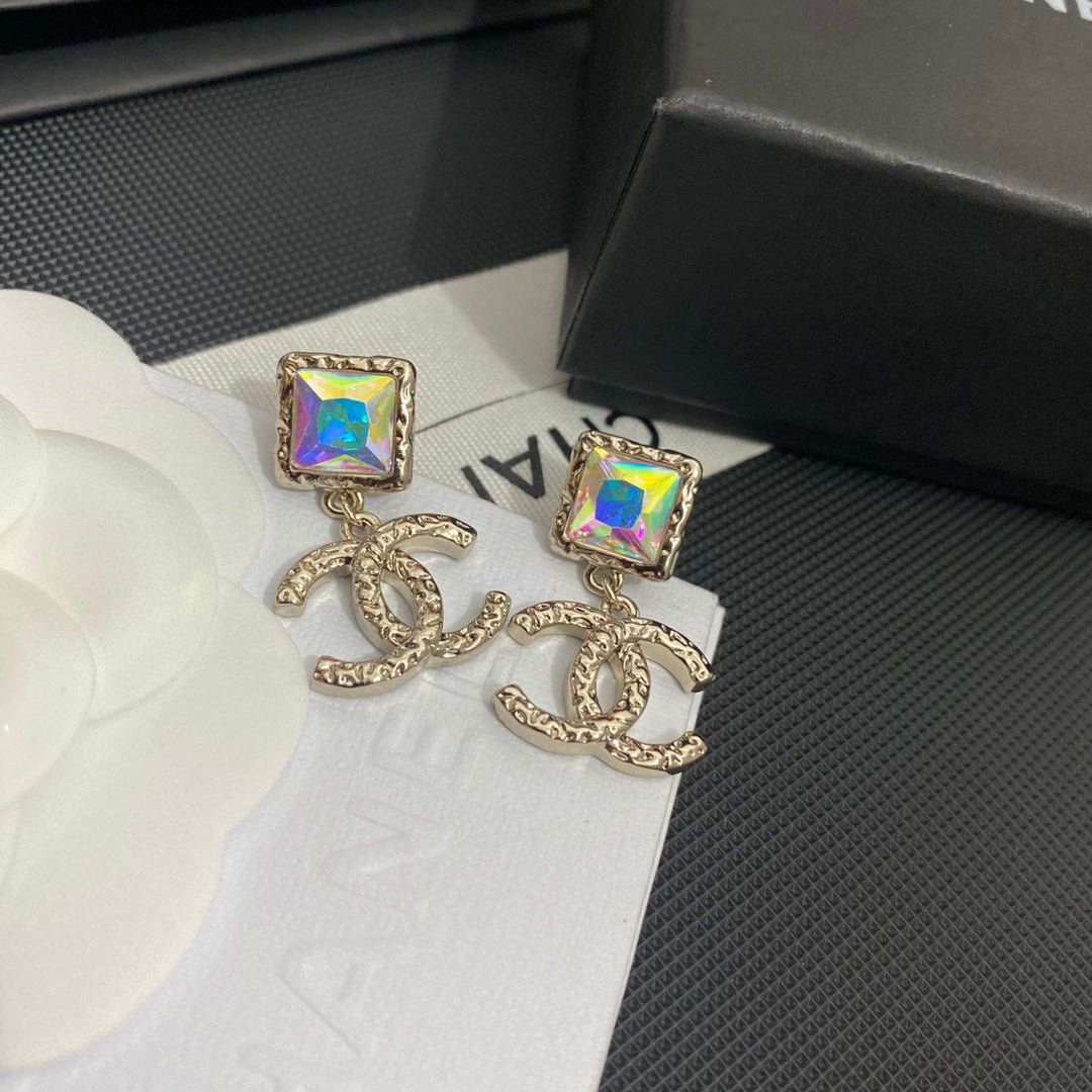 Boucles d'oreilles Diamant Laser Personnalité