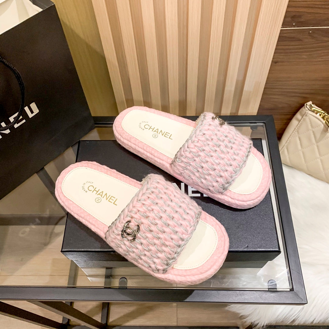 Zapatillas Planas Tejidas de Moda