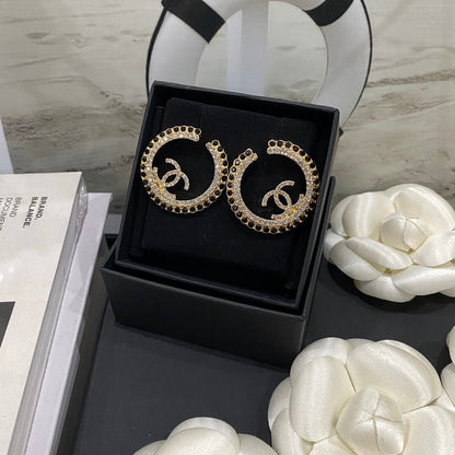 Pendientes de aro Temperament Shine con circonitas