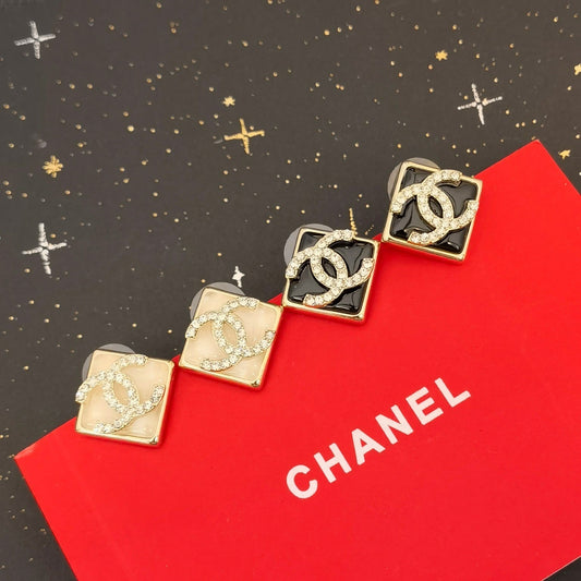 Pendientes elegantes de piedras preciosas de 3 colores
