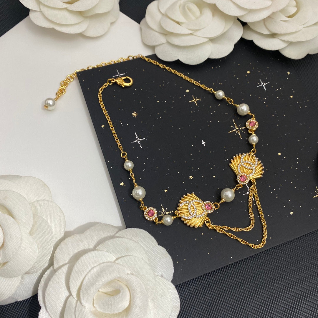 Collar de borla de circonita de primera calidad
