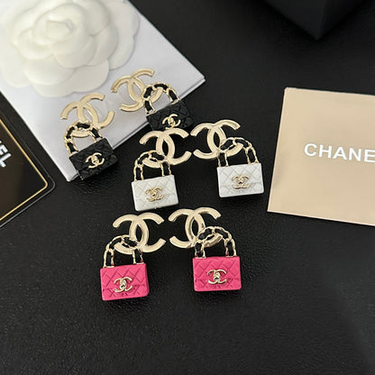 Nouvelles boucles d'oreilles pendentifs sac à main mode