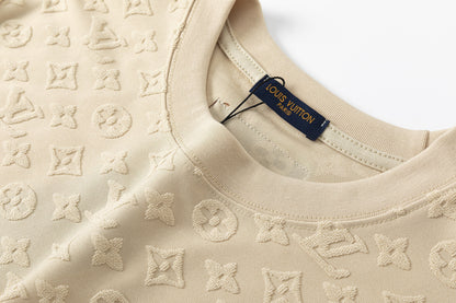 T-shirt en coton molletonné à carreaux